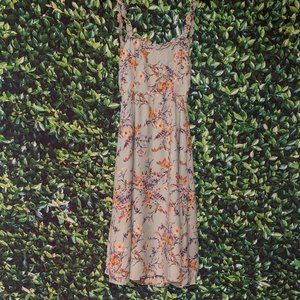 Lulu's Light Turquoise Floral Midi Dress